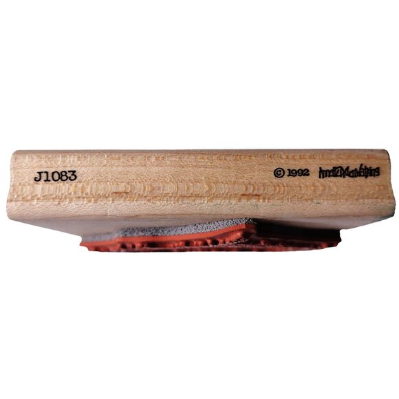 Twig Heart Wreath Shape Rubber Stamp With Floral Design - Picture 4 of 4